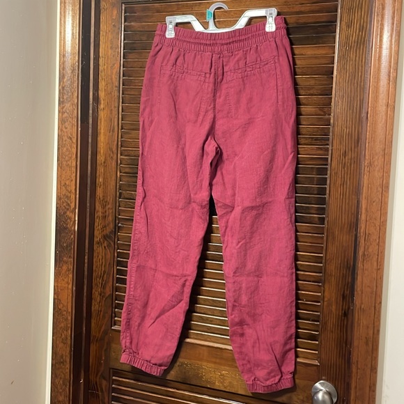 Athleta Coffeeberry Retreat Linen Drawstring Jogger Pant - Picture 7 of 8